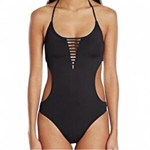 Rip Curl Love N Surf Black One Piece
Swimsuit Size L Strappy Cut Out NWT